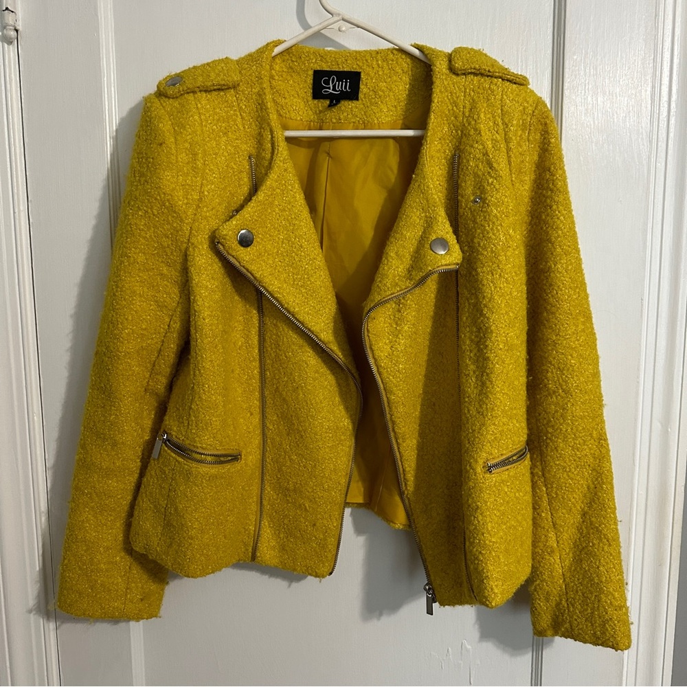 Luii Yellow Bomber Jacket Size Large